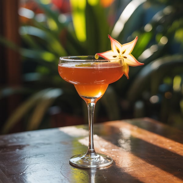 Autumnal Tropical Punch Martini