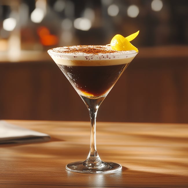 Espresso Blossom Sour Martini