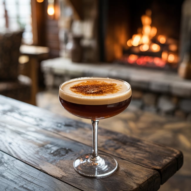Shaken Espresso Vodka Brûlée